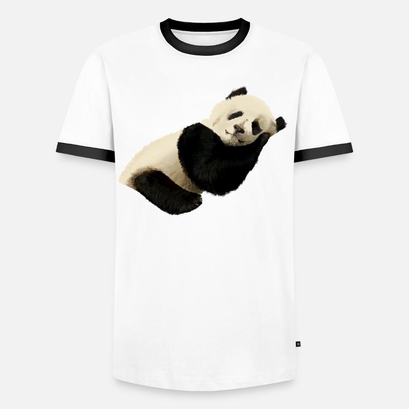 Panda - Men's Ringer Shirt - white/black