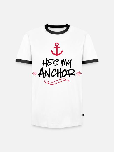 mariage - T-shirt contrasté Homme - blanc/noir
