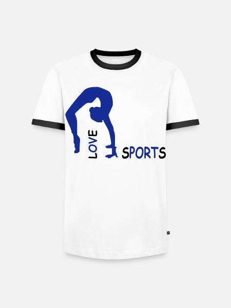 sports - Men's Ringer Shirt - white/black