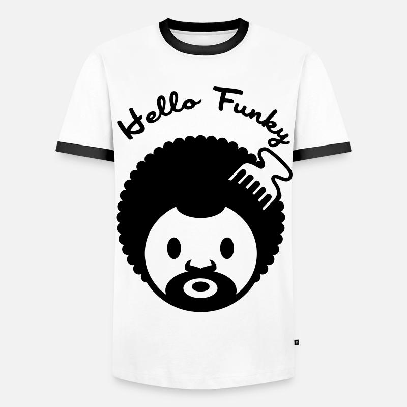 Hallo flippige - Männer Kontrast-T-Shirt - Weiß/Schwarz