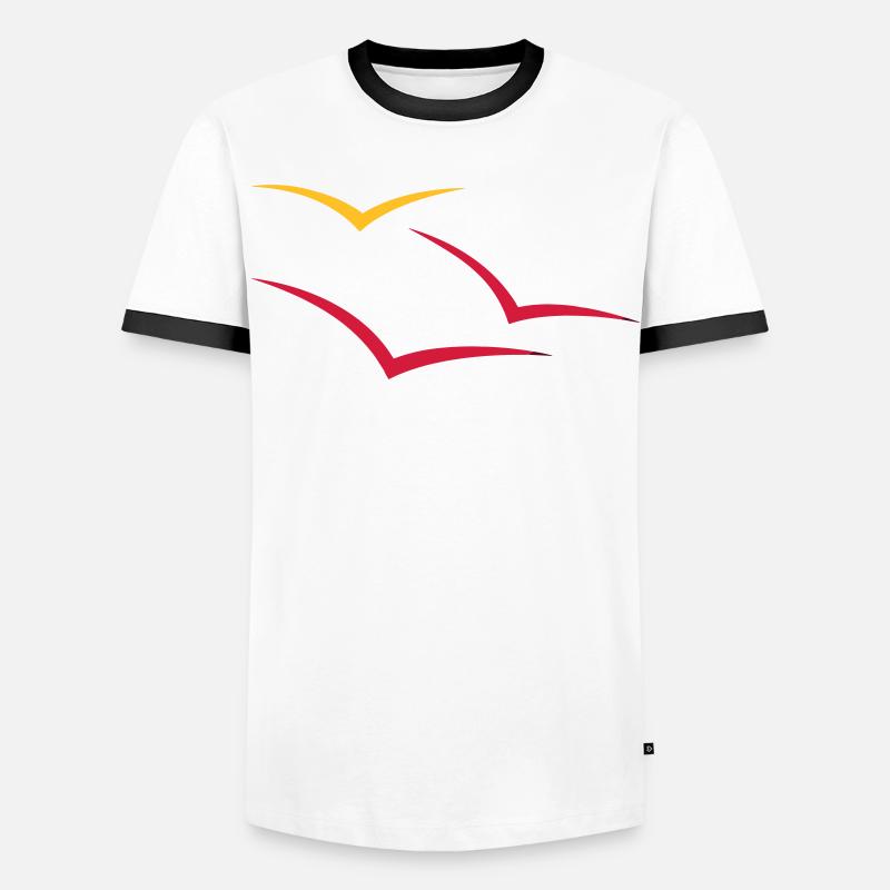 Seagulls - Men's Ringer Shirt - white/black