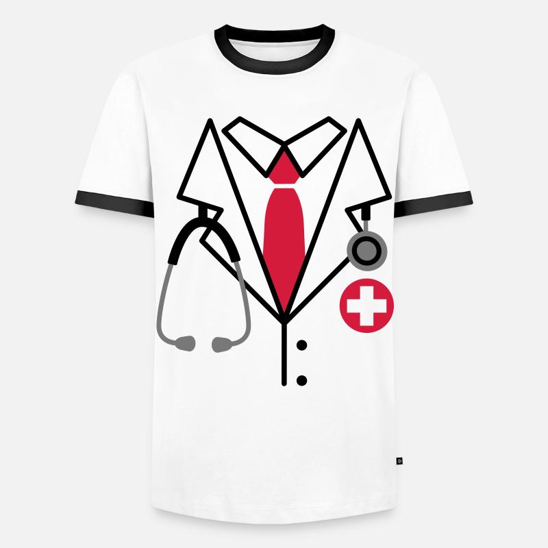 Artz - Männer Kontrast-T-Shirt - Weiß/Schwarz