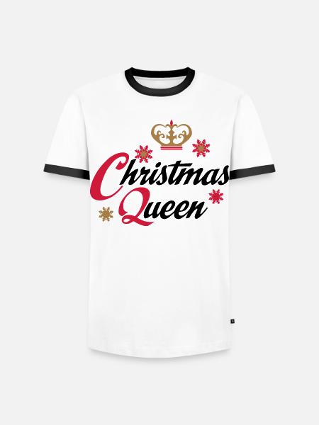 christmas - Men's Ringer Shirt - white/black