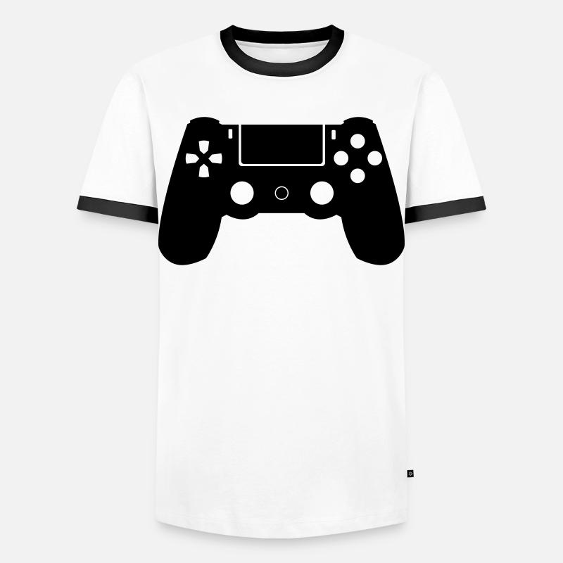 Controller - Men's Ringer Shirt - white/black