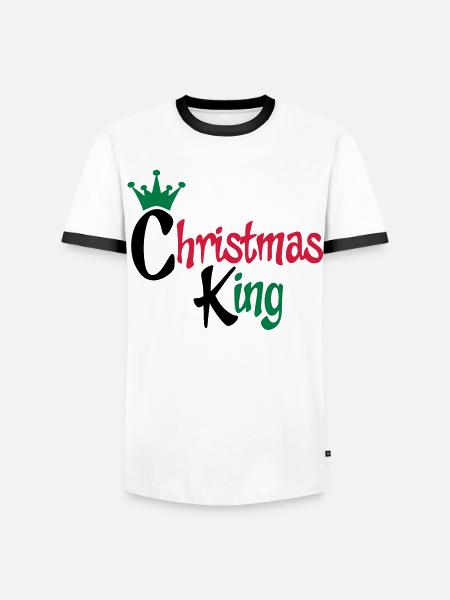 Noël - T-shirt contrasté Homme - blanc/noir