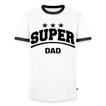 Illustration de Nature Abstraite Colorée - T-shirt contrasté Homme - blanc/noir - Devant - AI Model Female 172 light (172cm) & AI Model Male 178 dark (178cm)