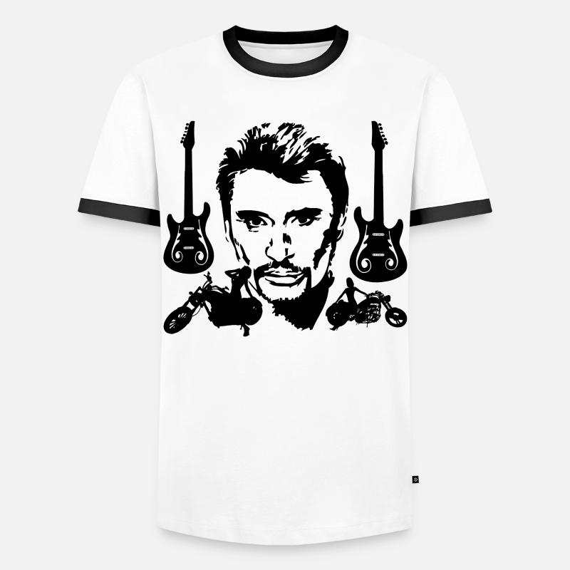 Johnny - Men's Ringer Shirt - white/black