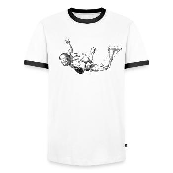 Skydiver - Männer Kontrast-T-Shirt - Weiß/Schwarz - Vorne - AI Model Female 172 light (172cm) & AI Model Male 178 dark (178cm)