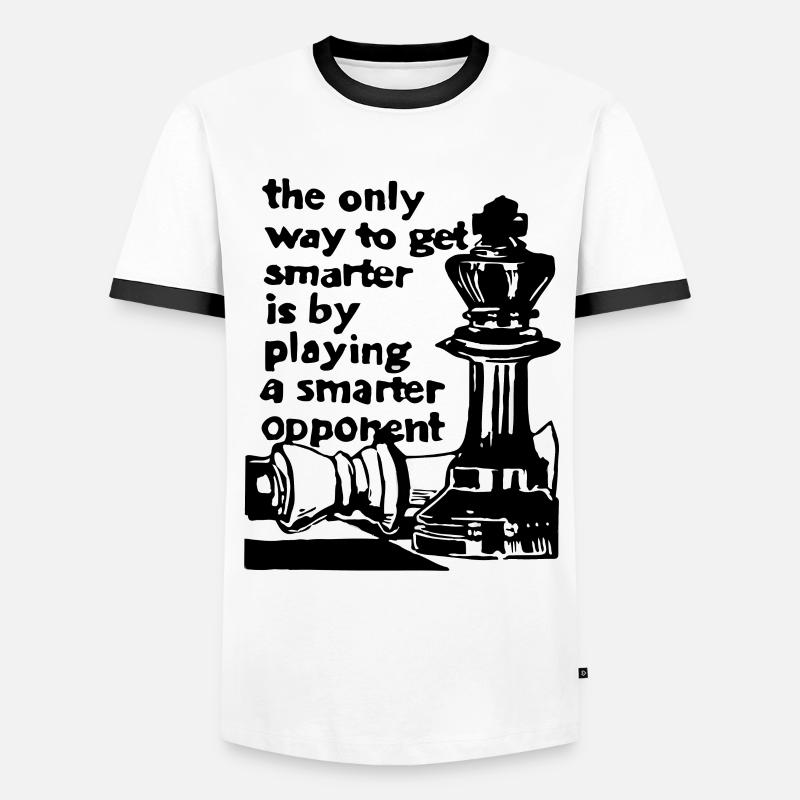 Chess chess player gift - Men's Ringer Shirt - white/black
