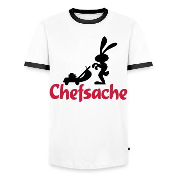 garten - Männer Kontrast-T-Shirt - Weiß/Schwarz - Vorne - AI Model Female 172 light (172cm) & AI Model Male 178 dark (178cm)