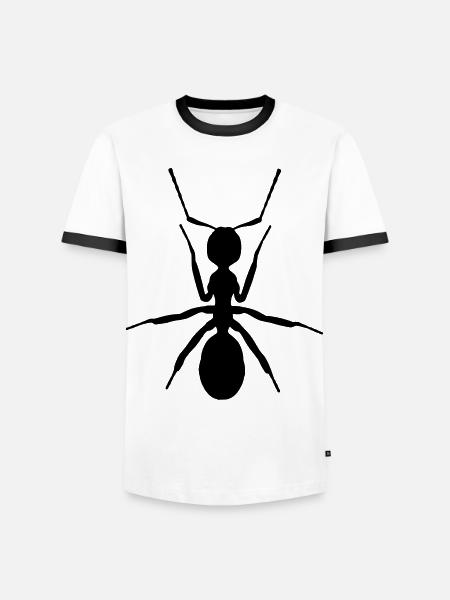 ANT - Men's Ringer Shirt - white/black