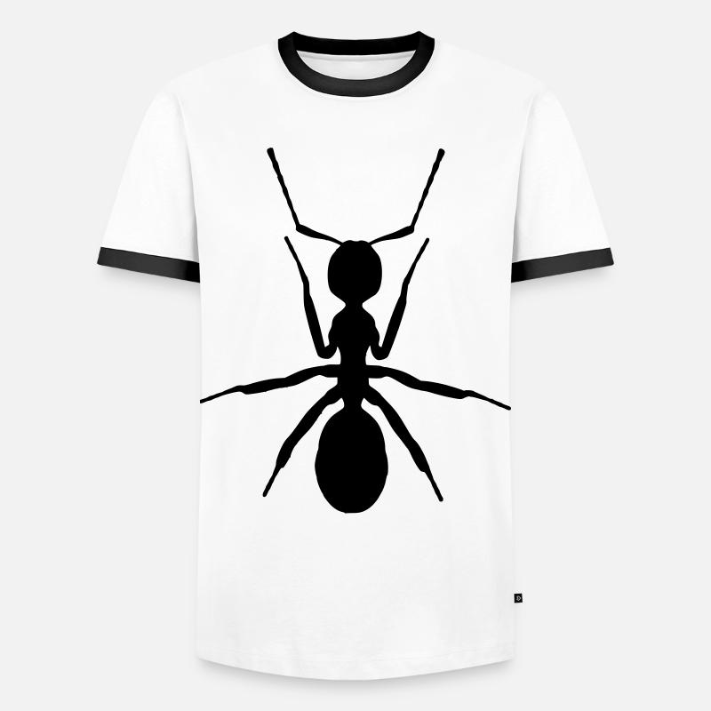 fourmi - T-shirt contrasté Homme - blanc/noir