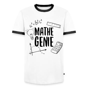 Mathe-Genie Mathematik Genie Rechenkünstler Mathe - Männer Kontrast-T-Shirt - Weiß/Schwarz - Vorne - AI Model Female 172 light (172cm) & AI Model Male 178 dark (178cm)