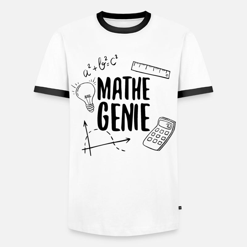 Math genius mathematics genius arithmetic math - Men's Ringer Shirt - white/black