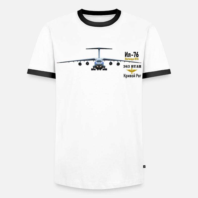 IL-76 - Männer Kontrast-T-Shirt - Weiß/Schwarz