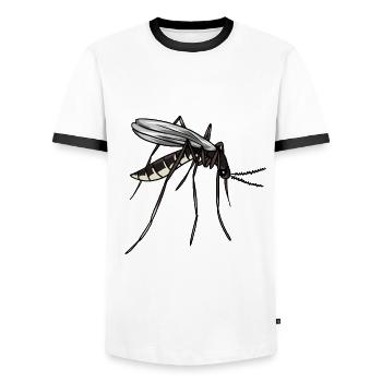 Mosquito Mosquito Insects - Men's Ringer Shirt - white/black - Front - AI Model Female 172 light (172cm) & AI Model Male 178 dark (178cm)