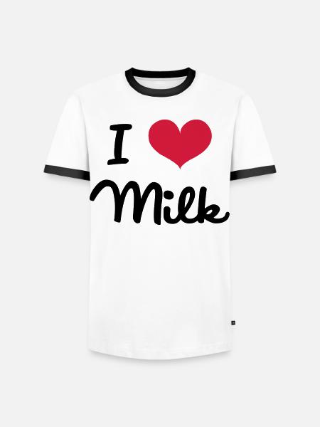 I Love Milk - Men's Ringer Shirt - white/black