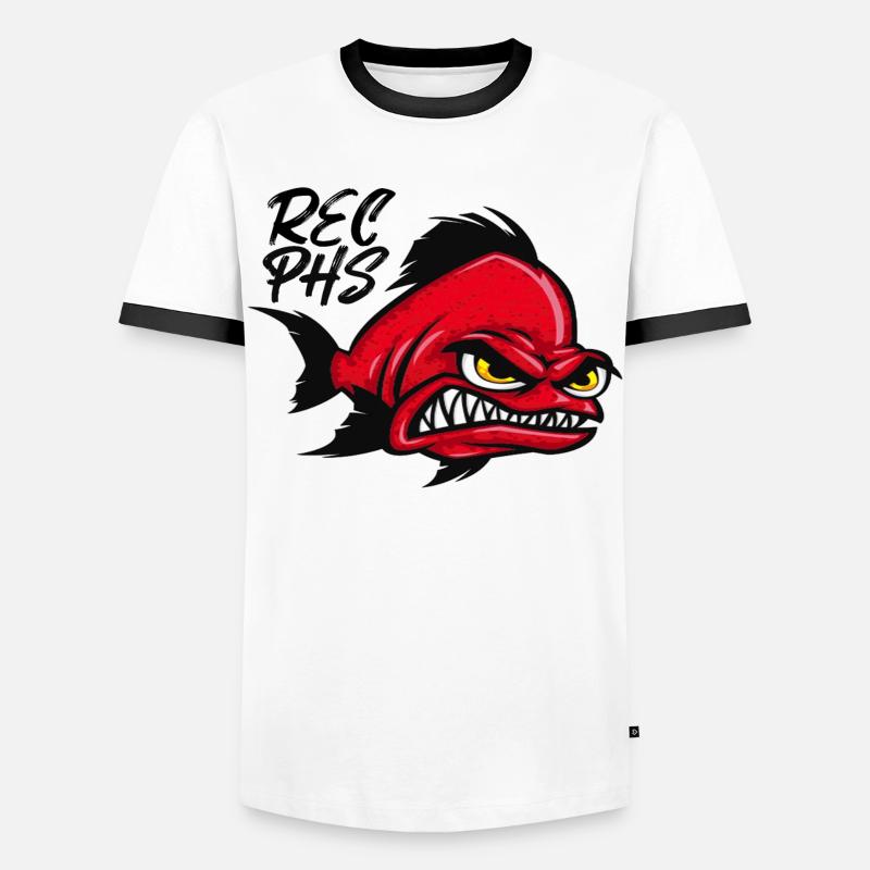 Rostocker Eishockey - Männer Kontrast-T-Shirt - Weiß/Schwarz