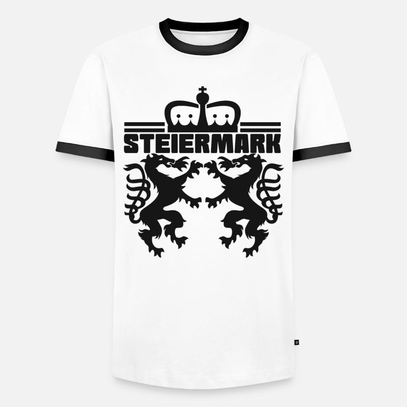 Styria - Austria - Men's Ringer Shirt - white/black