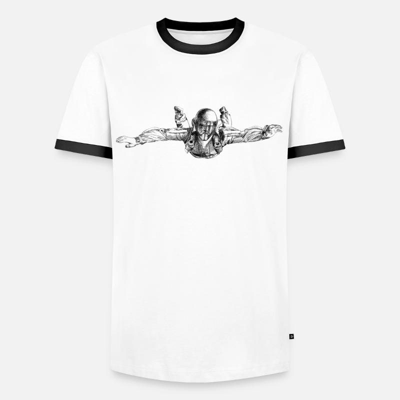 Skydiver - Men's Ringer Shirt - white/black