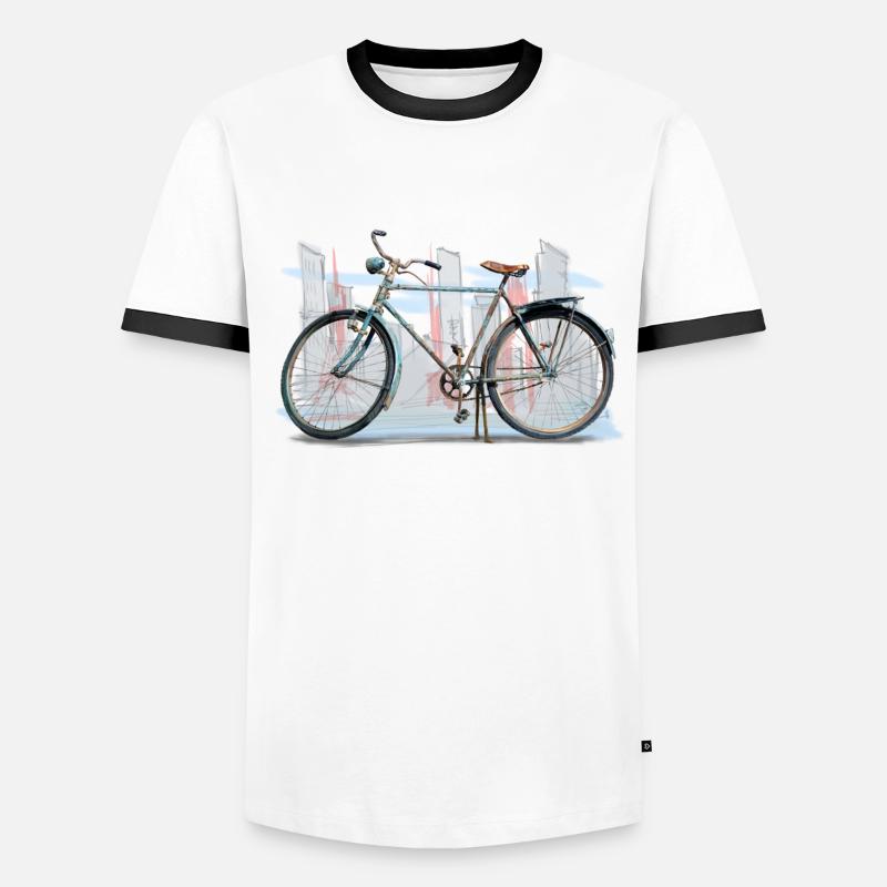 Bicycle - Men's Ringer Shirt - white/black