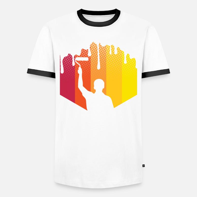 Painter - Men's Ringer Shirt - white/black