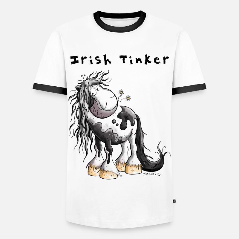 Süßer Irish Tinker - Männer Kontrast-T-Shirt - Weiß/Schwarz