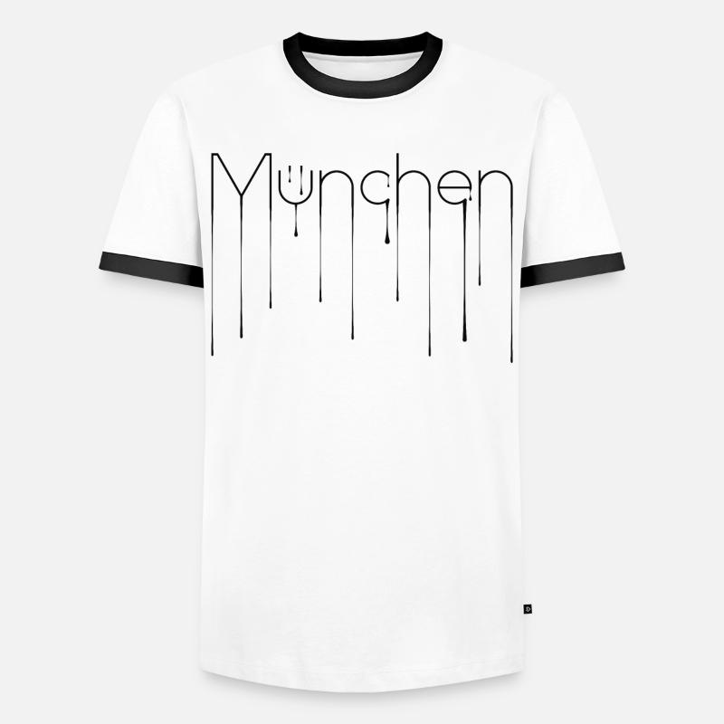 München Liquid - Design - Männer Kontrast-T-Shirt - Weiß/Schwarz