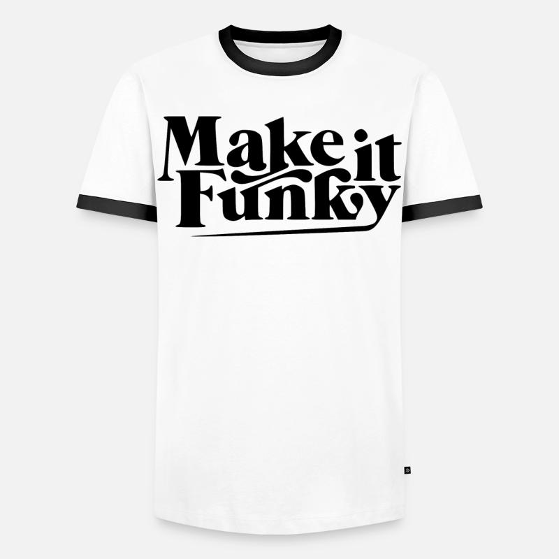 Make it funky - Men's Ringer Shirt - white/black