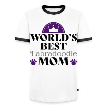 Labradoodle - Männer Kontrast-T-Shirt - Weiß/Schwarz - Vorne - AI Model Female 172 light (172cm) & AI Model Male 178 dark (178cm)