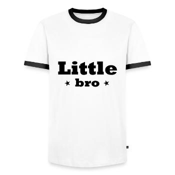 Petit frère - T-shirt contrasté Homme - blanc/noir - Devant - AI Model Female 172 light (172cm) & AI Model Male 178 dark (178cm)