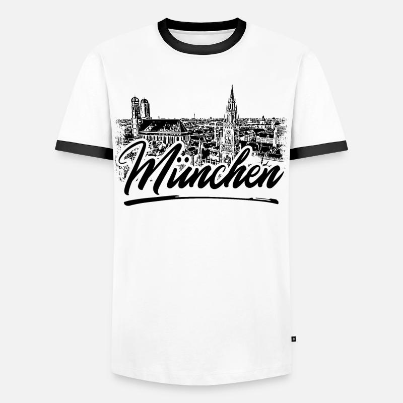 Munich design - Men's Ringer Shirt - white/black