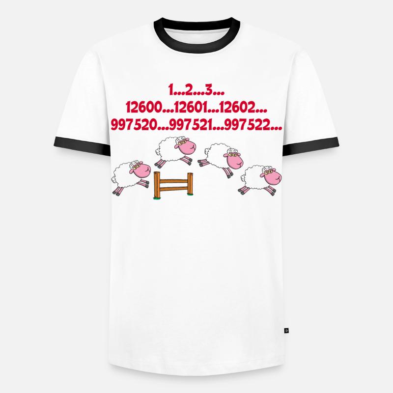 Counting sheep - Men's Ringer Shirt - white/black