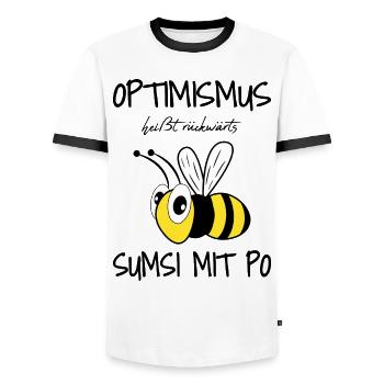 Sumsi Mit Po Imker Optimismus Bienen Geschenk - Männer Kontrast-T-Shirt - Weiß/Schwarz - Vorne - AI Model Female 172 light (172cm) & AI Model Male 178 dark (178cm)