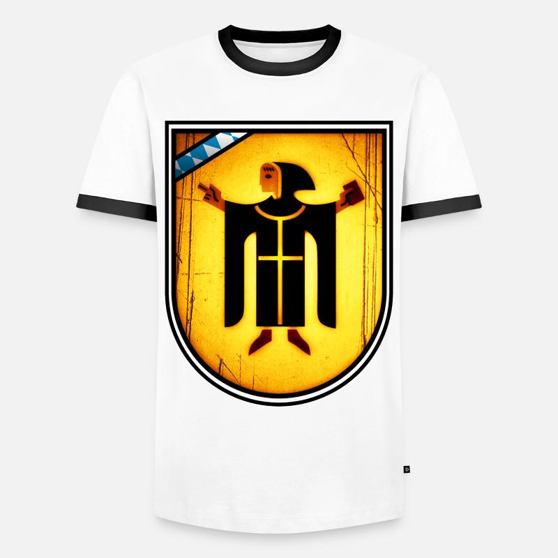 Munich - Design - Men's Ringer Shirt - white/black