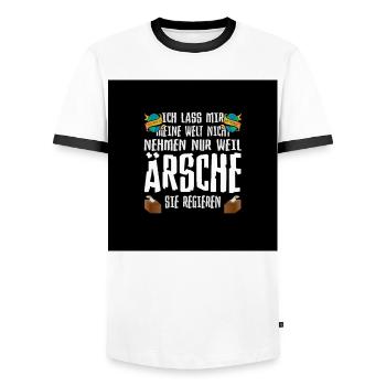 Meine Welt Regieren - Männer Kontrast-T-Shirt - Weiß/Schwarz - Vorne - AI Model Female 172 light (172cm) & AI Model Male 178 dark (178cm)