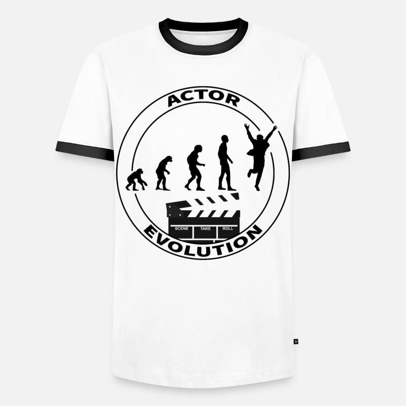 Cadeau d'interprète acteur d'évolution - T-shirt contrasté Homme - blanc/noir