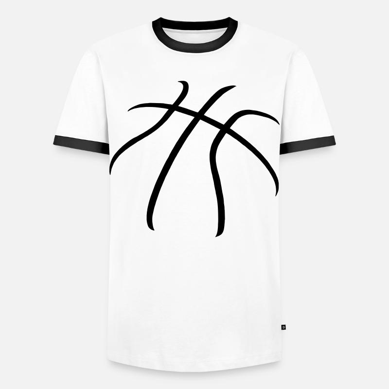 basket - Männer Kontrast-T-Shirt - Weiß/Schwarz