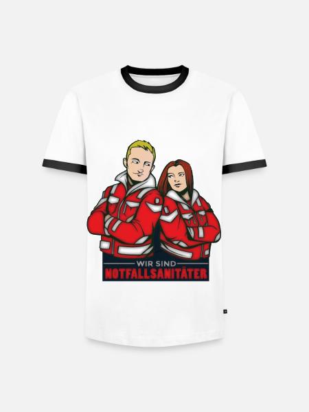 Wir sind Notfallsanitäter - Männer Kontrast-T-Shirt - Weiß/Schwarz
