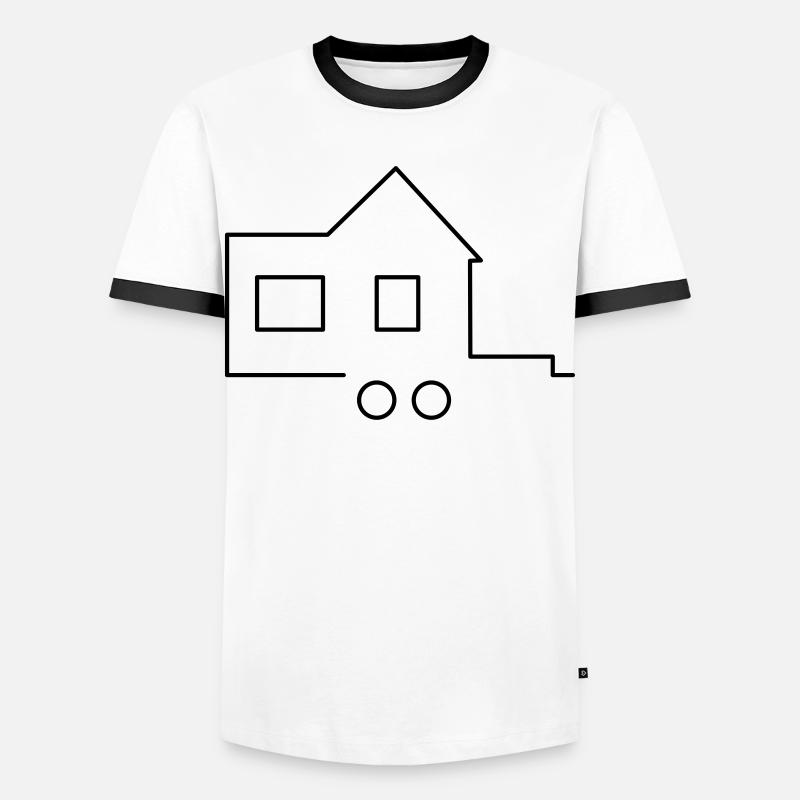 Tiny house - Men's Ringer Shirt - white/black