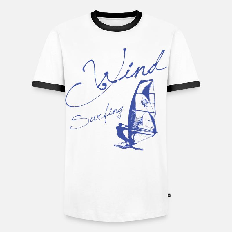 WINDSURFING - SURFER WINDSURFER gift - Men's Ringer Shirt - white/black