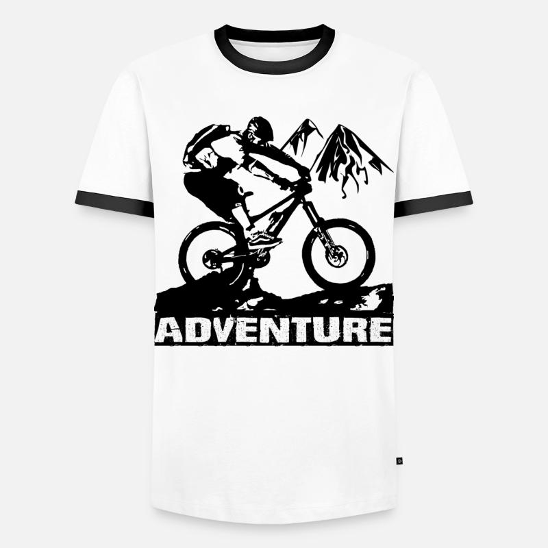 Mtb - Men's Ringer Shirt - white/black