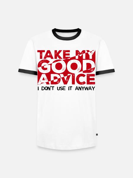 Cool blague Drôle de phrases - T-shirt contrasté Homme - blanc/noir