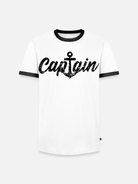 Capitaine capitaine - T-shirt contrasté Homme - blanc/noir