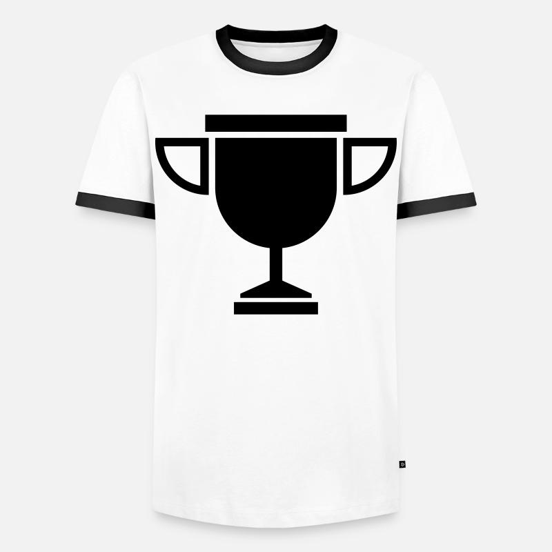 cup - Men's Ringer Shirt - white/black