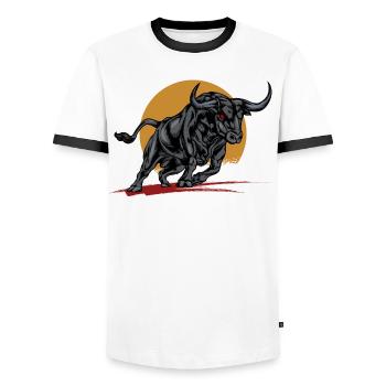 Nature sauvage animal - T-shirt contrasté Homme - blanc/noir - Devant - AI Model Female 172 light (172cm) & AI Model Male 178 dark (178cm)