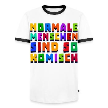 Lustige Sprüche Spruch - Männer Kontrast-T-Shirt - Weiß/Schwarz - Vorne - AI Model Female 172 light (172cm) & AI Model Male 178 dark (178cm)