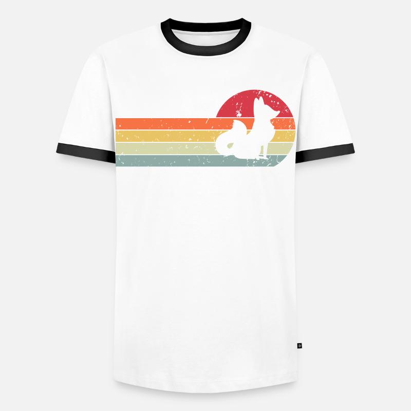 Fox - Men's Ringer Shirt - white/black