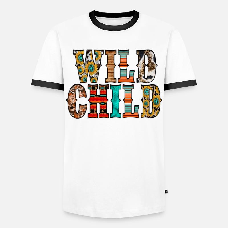 Wild Child - Men's Ringer Shirt - white/black