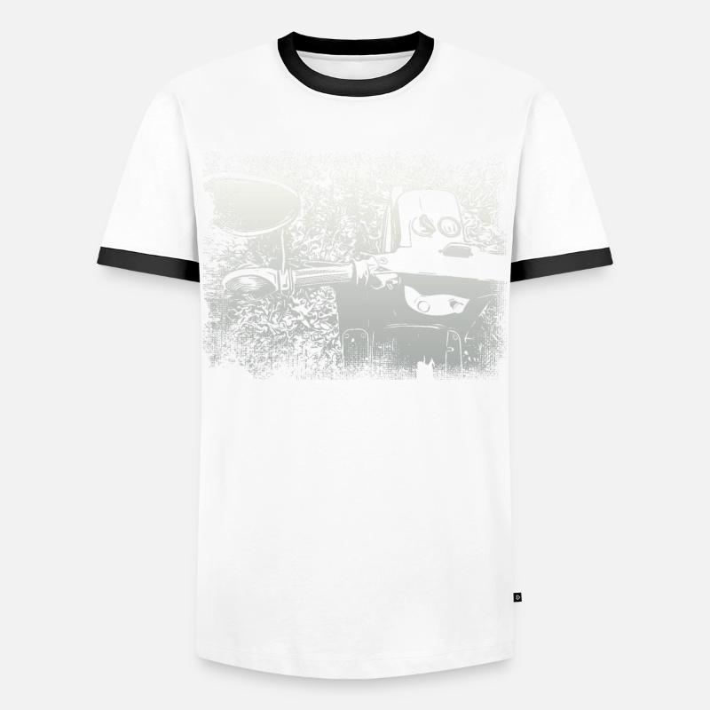 Simson Swallow KR51 - Men's Ringer Shirt - white/black